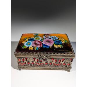 Camille Fauré coffret Émaux Limoges 1920 Art déco