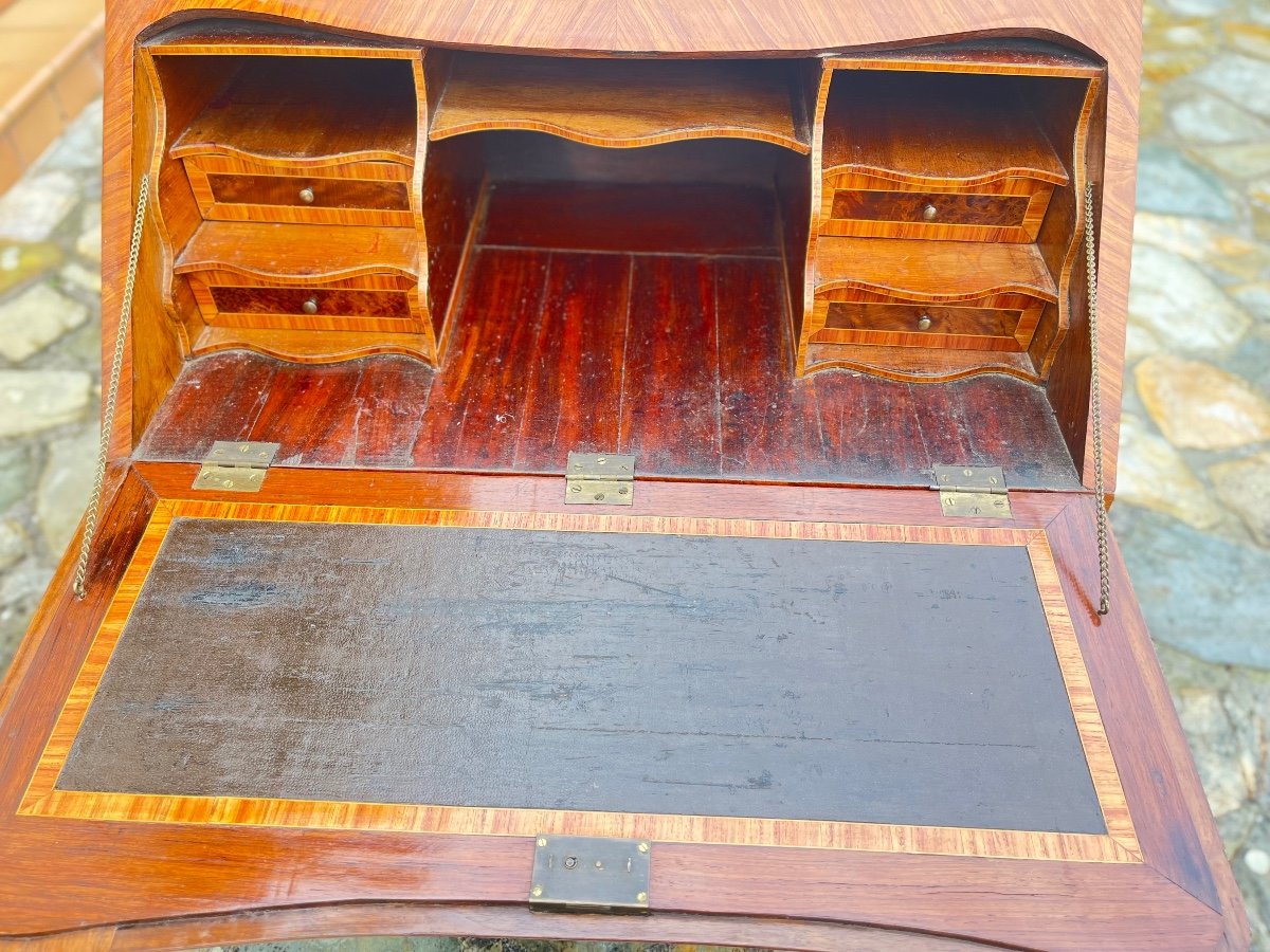 Rosewood Marquetry Desk From The End Of The 19th Century -photo-3