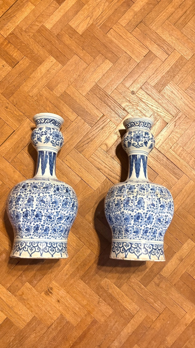 Pair Of Delf Vases-photo-2