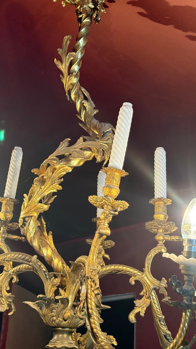 19th Century Bronze Chandelier -photo-4