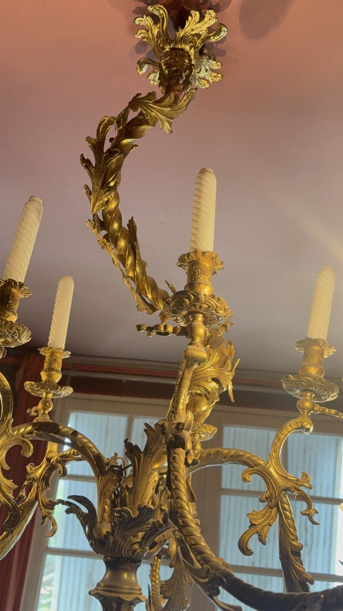 19th Century Bronze Chandelier -photo-3