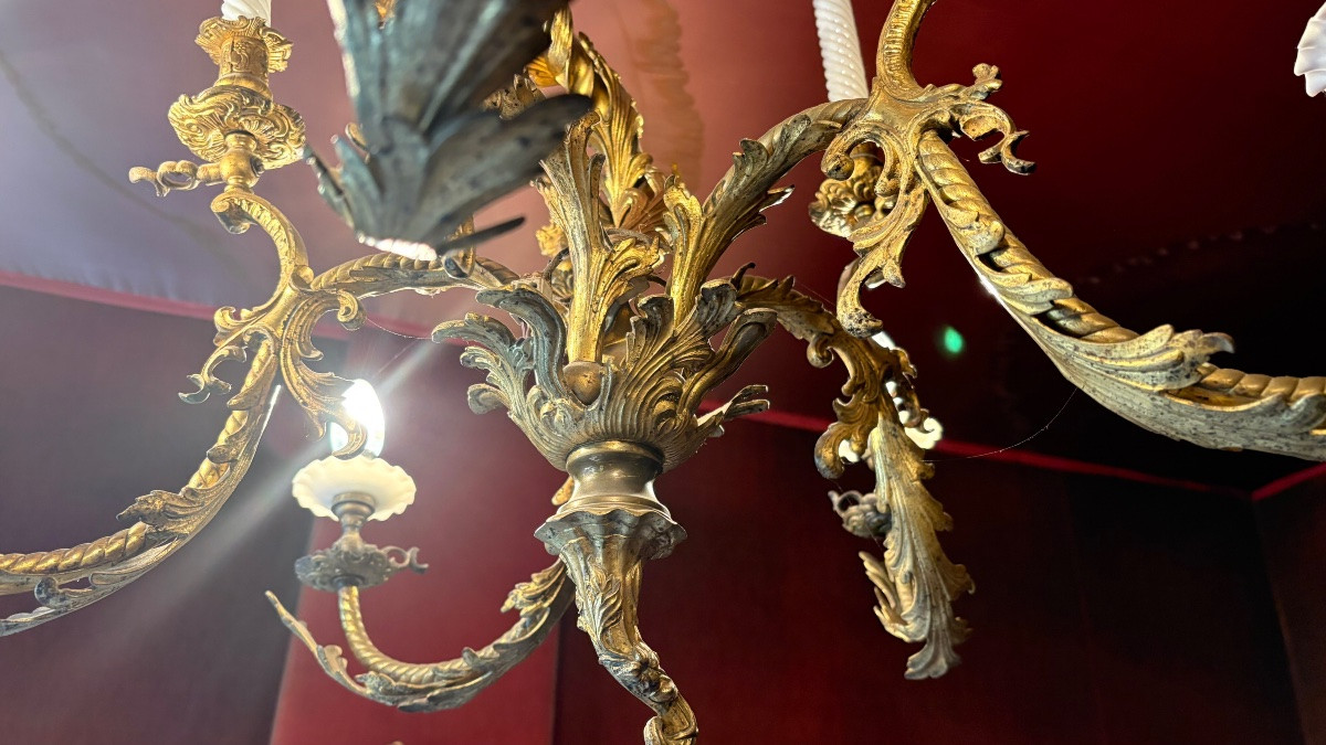 19th Century Bronze Chandelier -photo-5