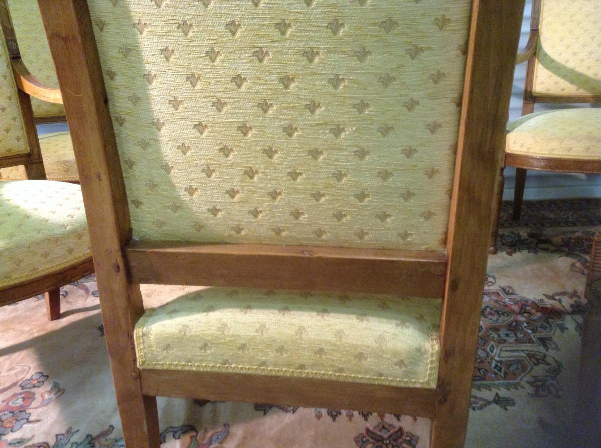 Serie De 6 Fauteuils Époque Directoire-photo-3