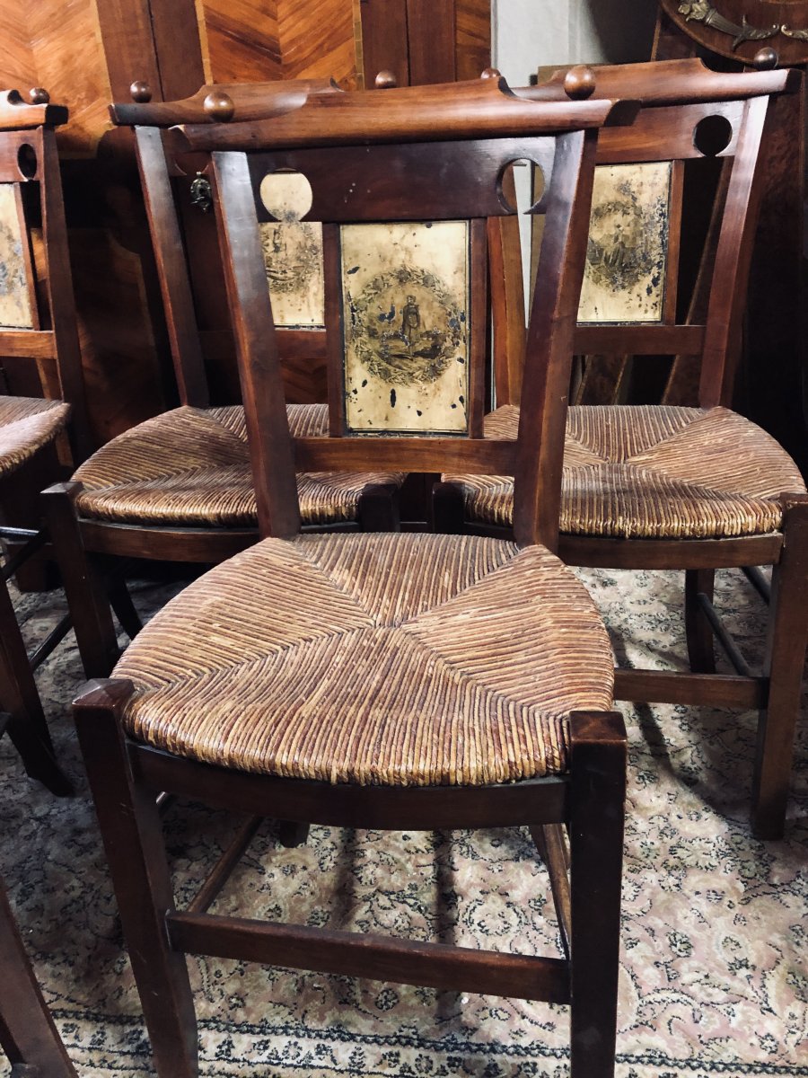 Directoire Chairs Painted Boards-photo-2
