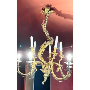 Lustre en bronze XIX 