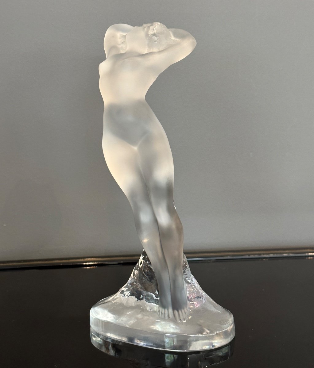 Sculpture Femme Nue Cristal Lalique 20ème Siècle