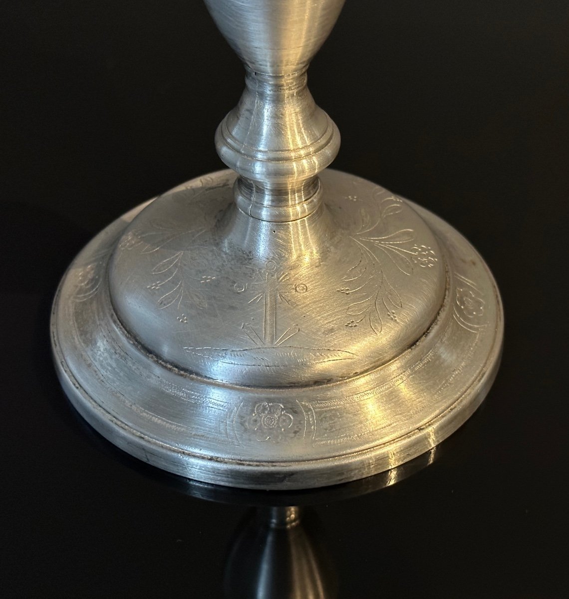 Calice Argent Massif Et Bronze Argente Poincon Vieillard Paris (1819 - 1838)-photo-2