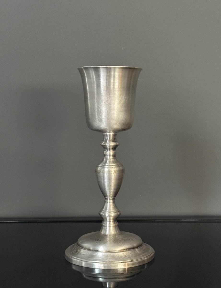 Calice Argent Massif Et Bronze Argente Poincon Vieillard Paris (1819 - 1838)-photo-2