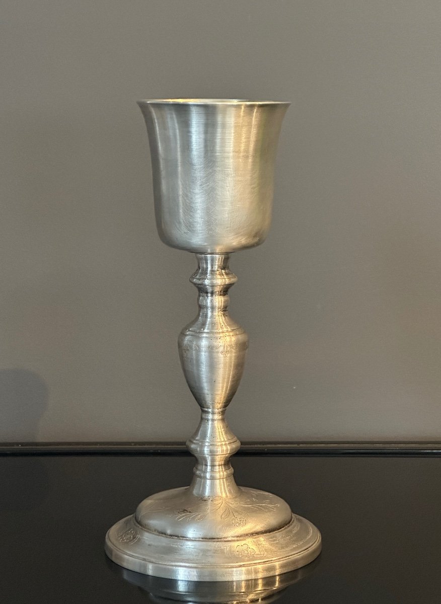 Calice Argent Massif Et Bronze Argente Poincon Vieillard Paris (1819 - 1838)