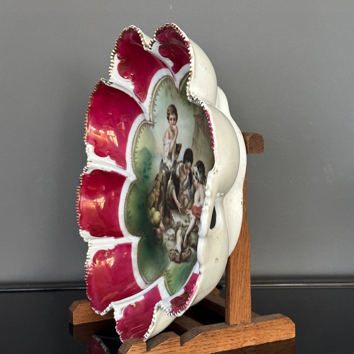 Reinhold Schlegelmilch, Plat Porcelaine Allemagne Epoque XIXeme-photo-3