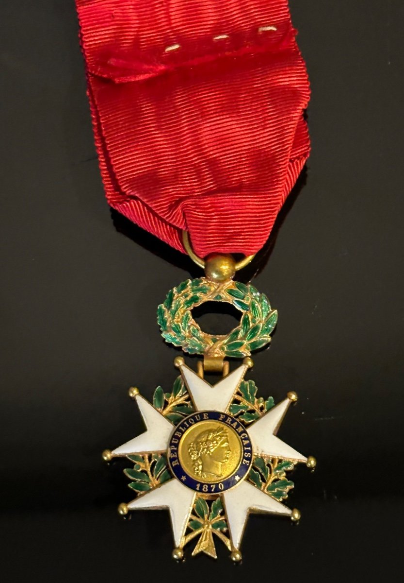 Medal Legion Of Honor IIIrd Republic 1870 Gold 18k-photo-3