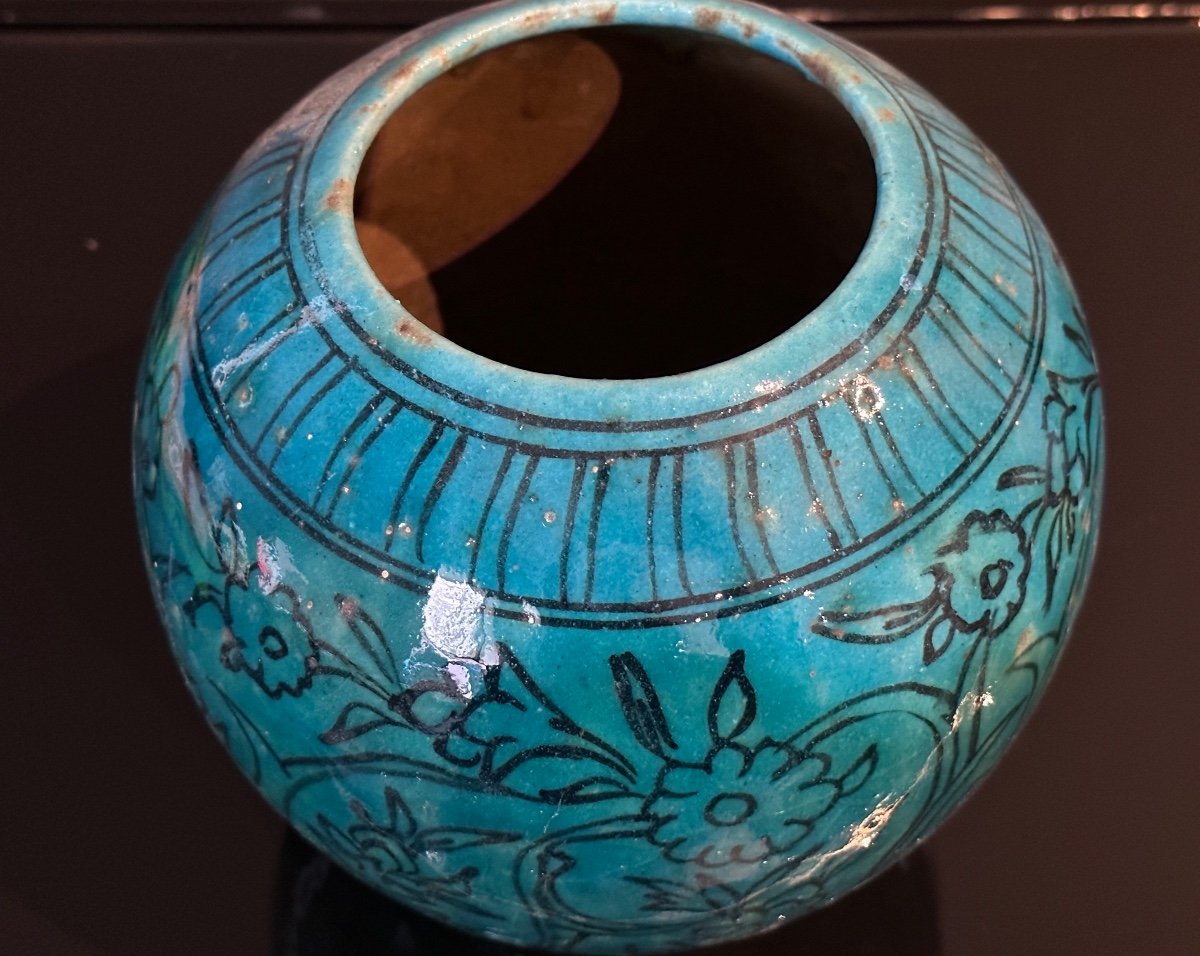 Moyen Orient, Vase Ceramique Emaille Epoque Fin XIXeme-photo-2