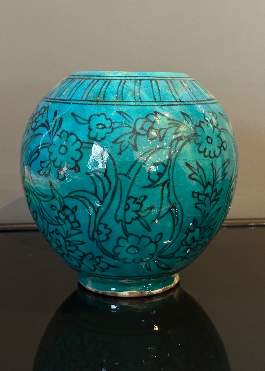 Moyen Orient, Vase Ceramique Emaille Epoque Fin XIXeme-photo-4