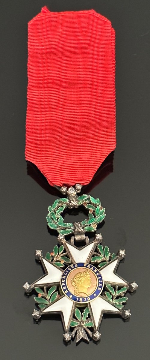  Medaille Légion d'Honneur IIIème Republique 1870 Modèle Bijoutier Diamants-photo-2