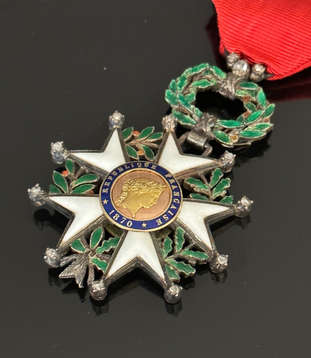  Medaille Légion d'Honneur IIIème Republique 1870 Modèle Bijoutier Diamants