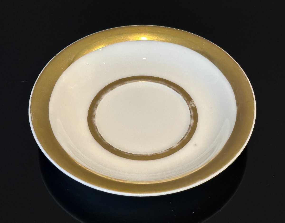 Chocolate Cup And Saucer Paris Porcelain Empire Period-photo-3
