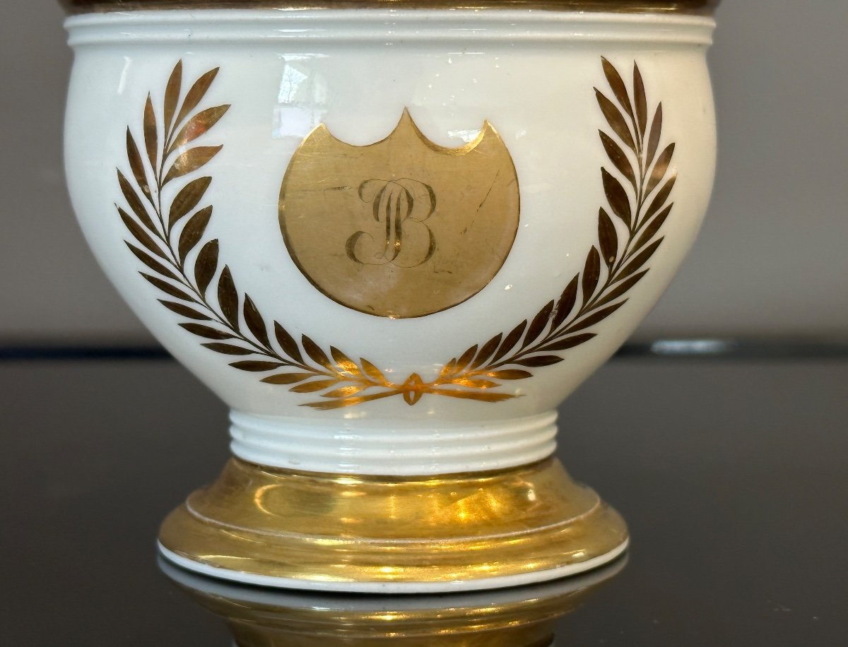 Chocolate Cup And Saucer Paris Porcelain Empire Period-photo-5