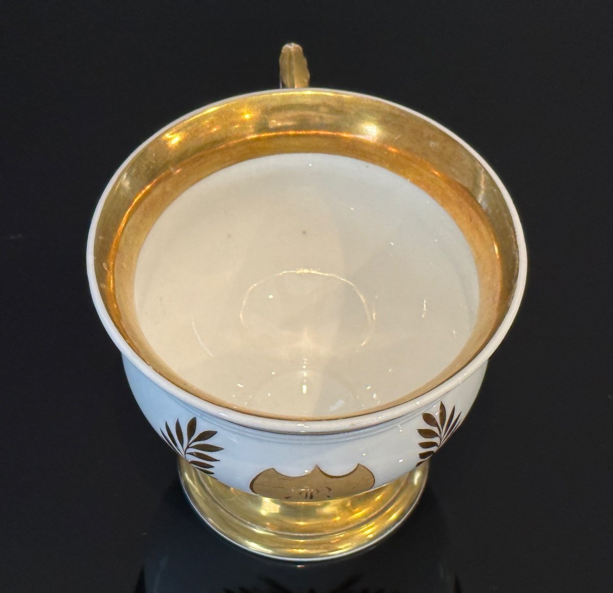 Chocolate Cup And Saucer Paris Porcelain Empire Period-photo-6