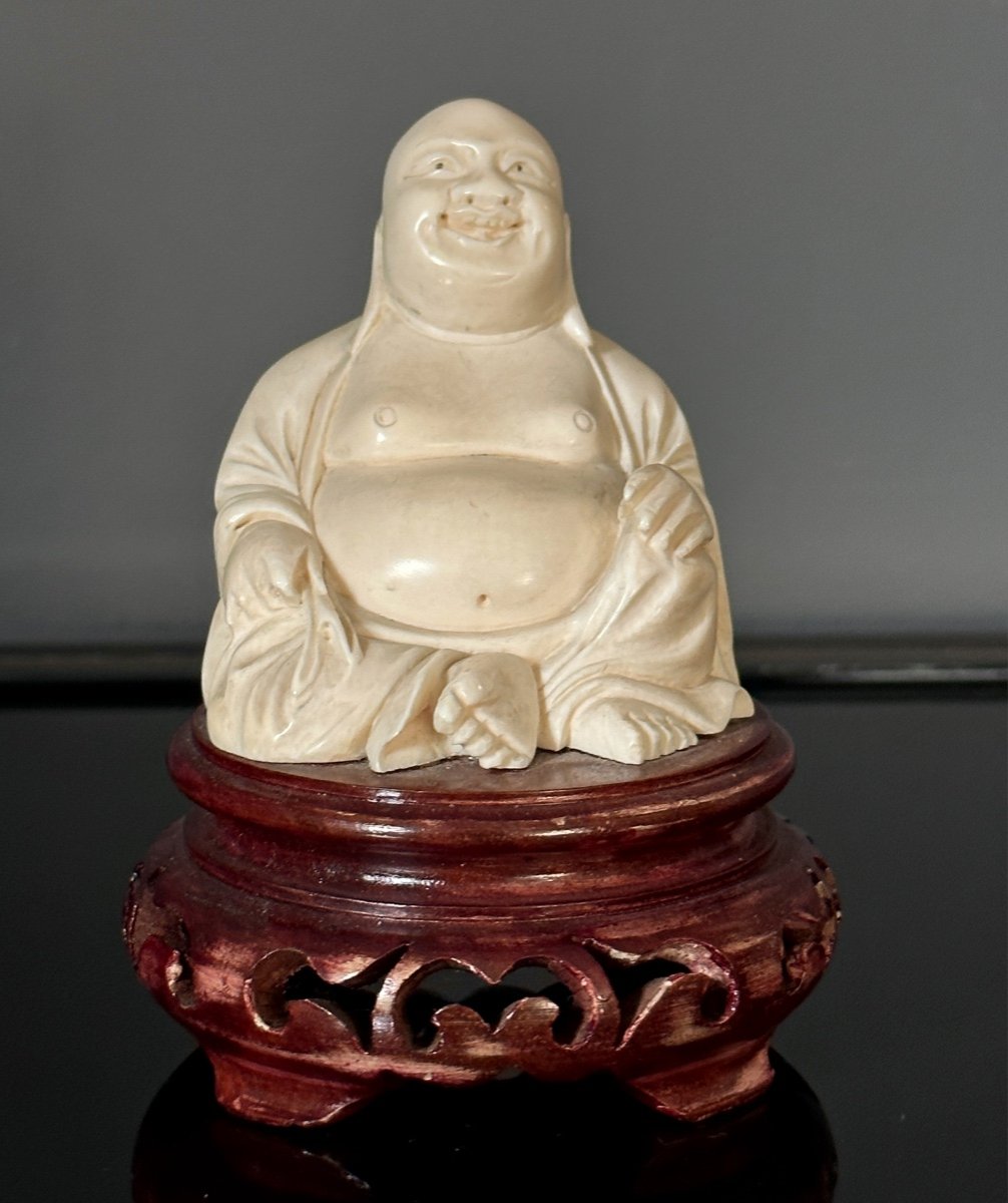 Laughing Buddha Ivory Sculpture Late Nineteenth