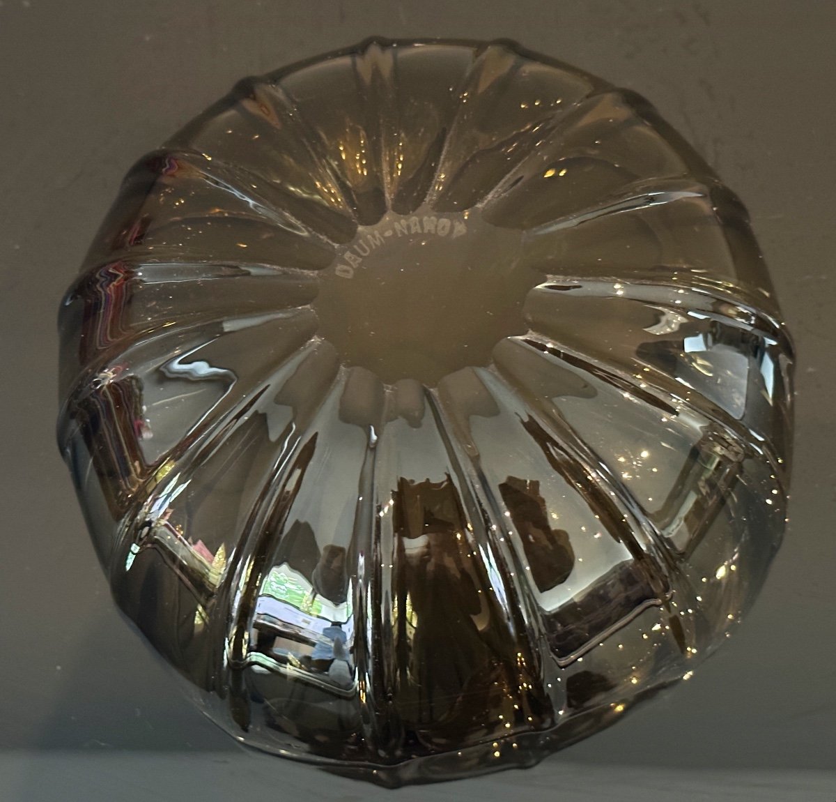 Coupe Polylobé Cristal Daum Nancy Vers 1900-photo-4