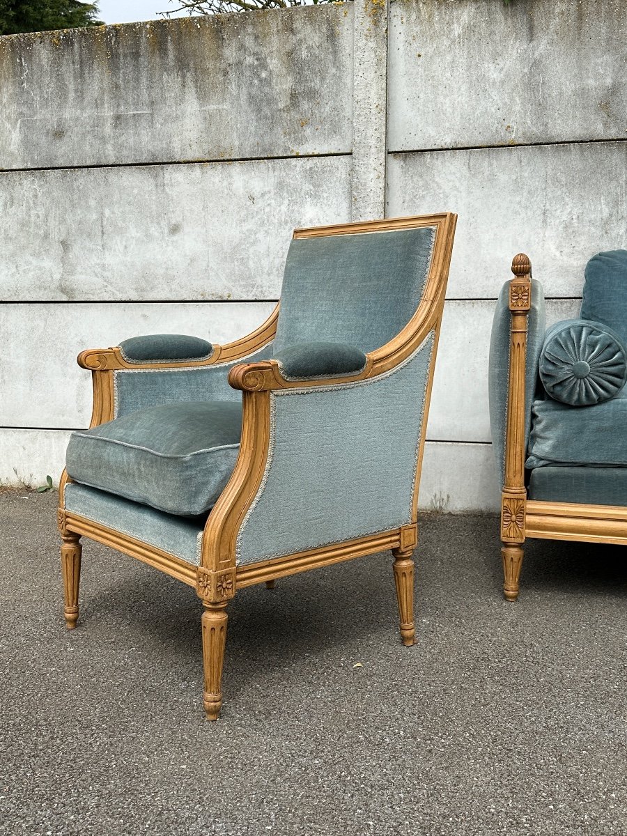 Mobilier De Salon De Style Louis XVI Vers 1900-photo-1