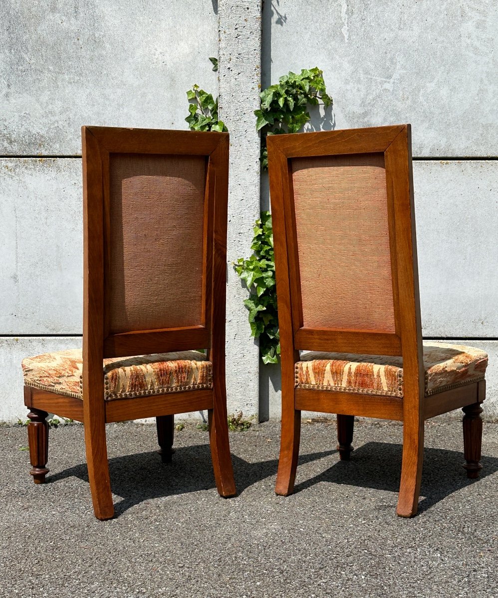 Pair Of Children's Chairs, 19th Century Restoration Period-photo-3