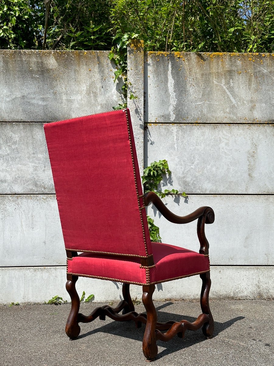 Louis XIV Period Walnut Armchair 17th Century-photo-1