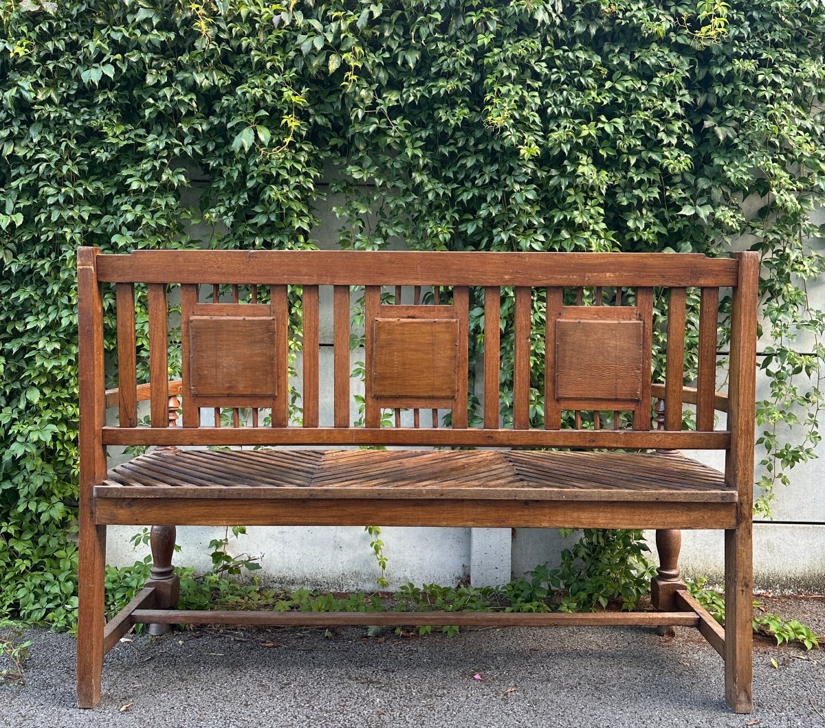 Banc d'Epoque Art Nouveau Fin XIXème-photo-3