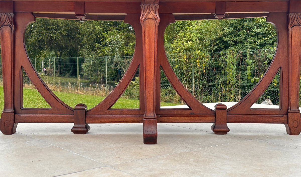 Samaritaine Paris Art Nouveau Mahogany Dining Table-photo-1