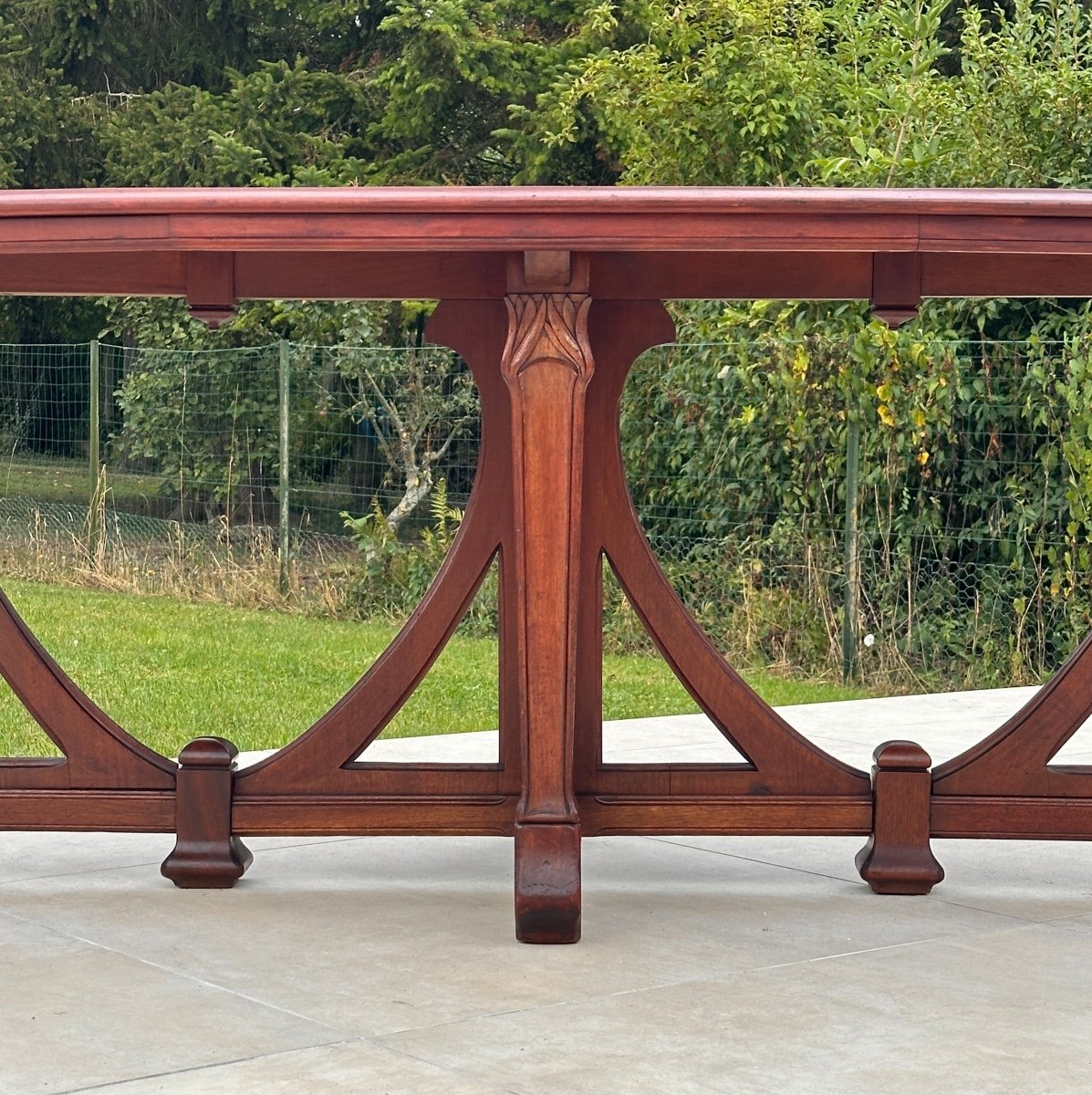 Samaritaine Paris Art Nouveau Mahogany Dining Table-photo-2