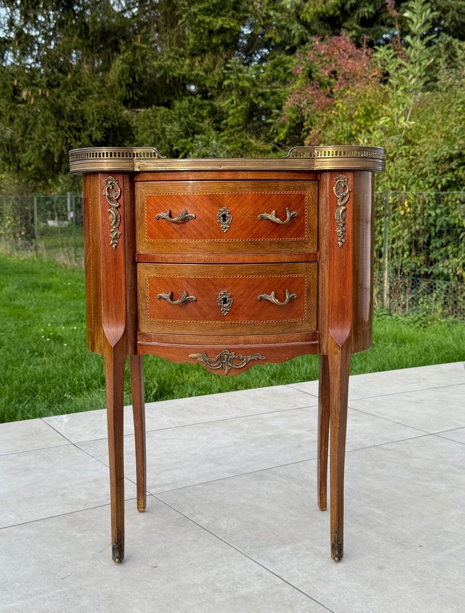 Small Marquetry Chiffonniere Table Napoleon III Period