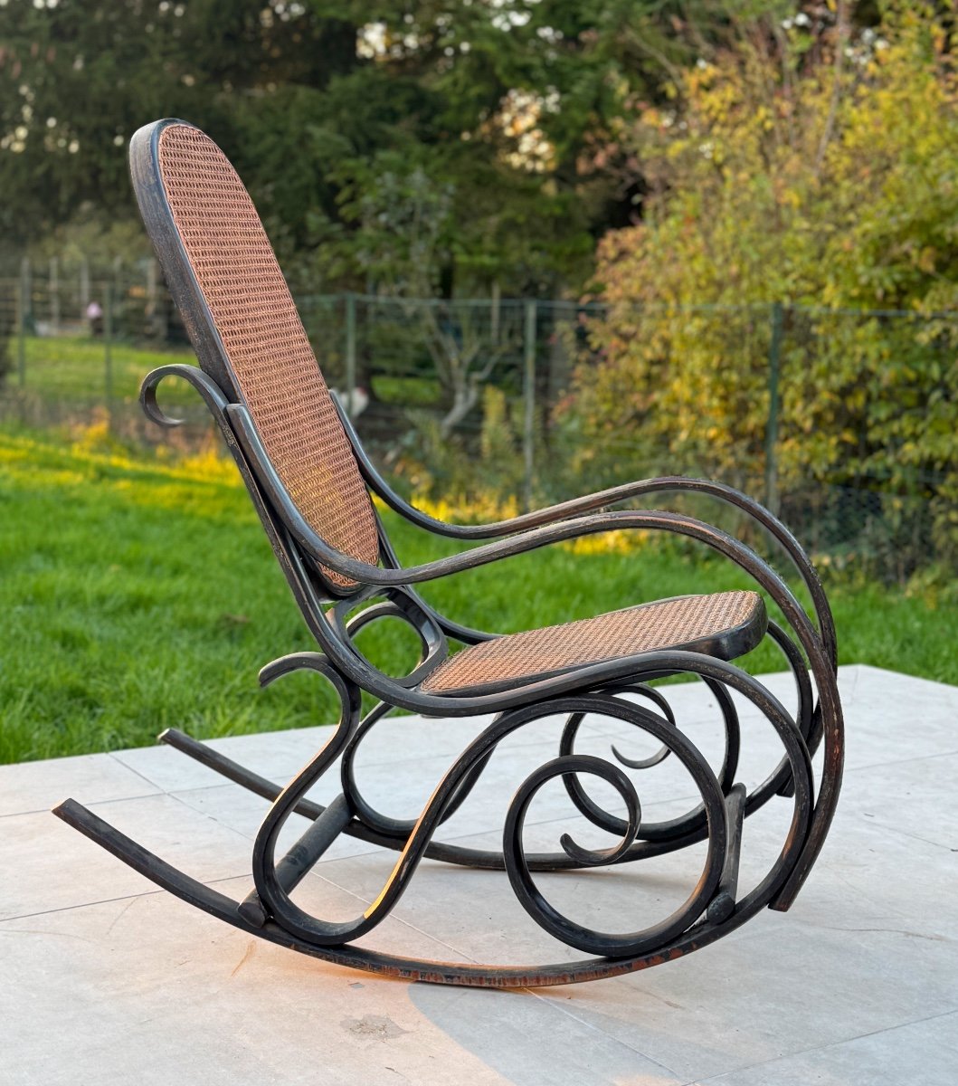 Suite De Deux Rocking Chair Circa 1970-photo-2