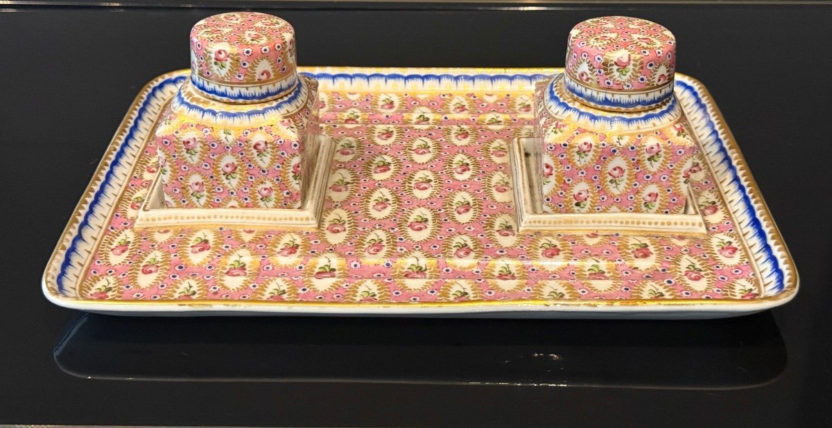 Sevres, Porcelain Inkwell, 19th Century-photo-2