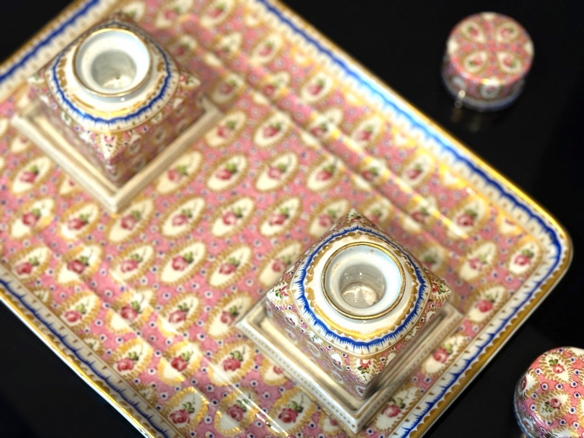 Sevres, Porcelain Inkwell, 19th Century-photo-3
