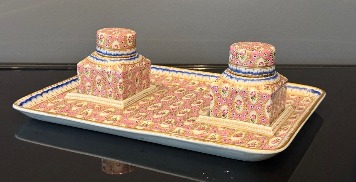 Sevres, Porcelain Inkwell, 19th Century-photo-4