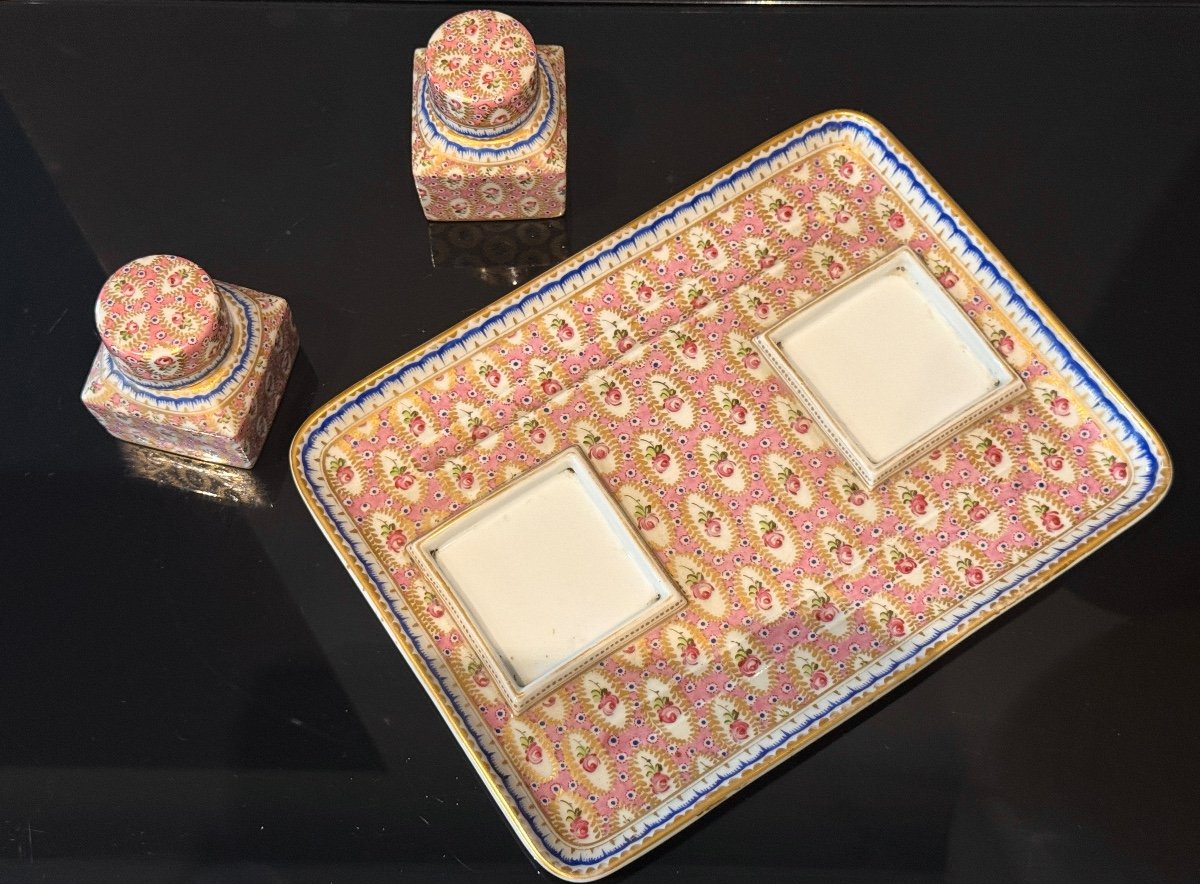 Sevres, Porcelain Inkwell, 19th Century-photo-3