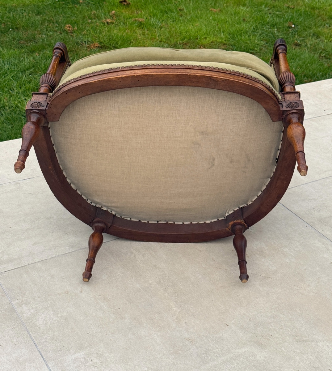 Bergère En Acajou d'Epoque Louis XVI, XVIIIème-photo-1