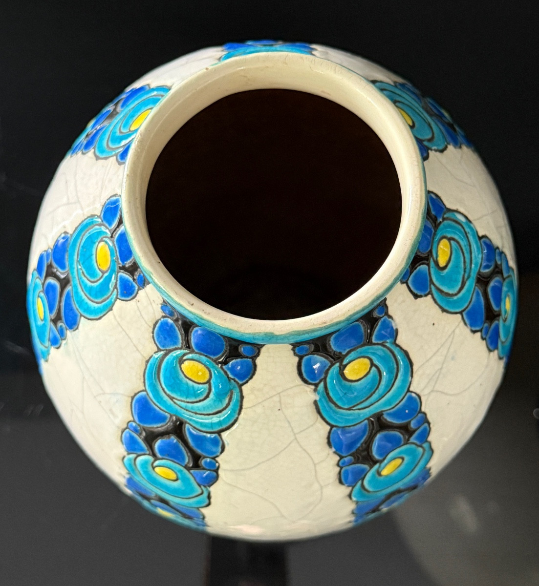 Charles Catteau, Vase Art Deco Boch Freres Keramis (1880 - 1966)-photo-2