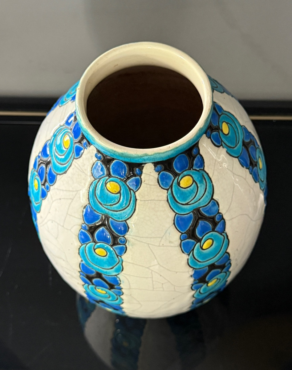 Charles Catteau, Vase Art Deco Boch Freres Keramis (1880 - 1966)-photo-2