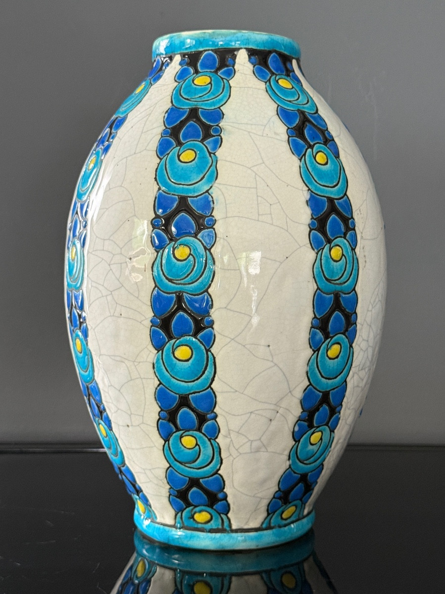 Charles Catteau, Vase Art Deco Boch Freres Keramis (1880 - 1966)