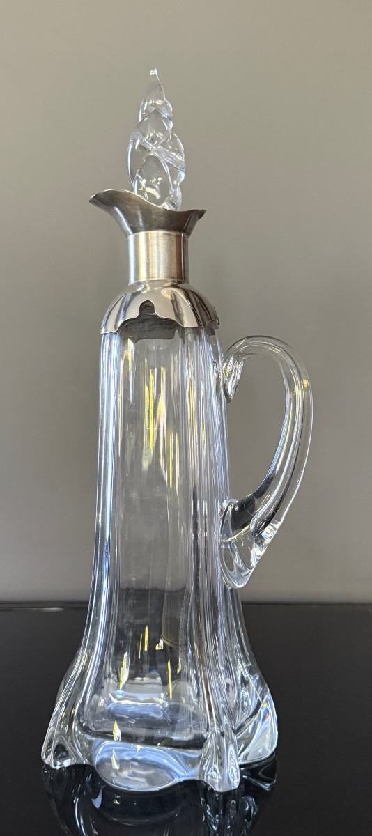 NORTON & WHITE, BIRMINGHAM, CARAFE ARGENT MASSIF ET CRISTAL VERS 1900-photo-2