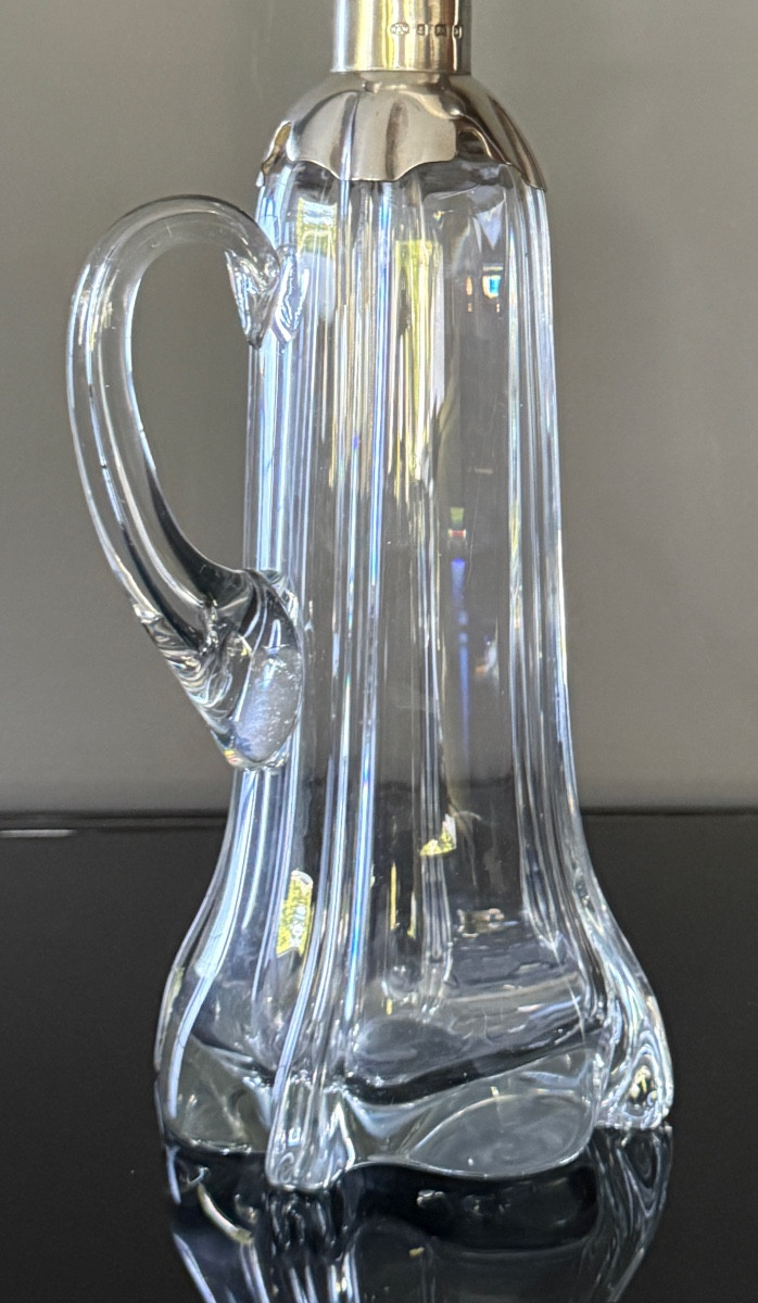 NORTON & WHITE, BIRMINGHAM, CARAFE ARGENT MASSIF ET CRISTAL VERS 1900-photo-4