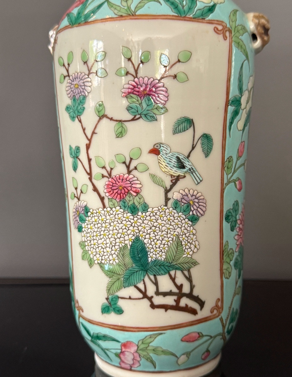 PAIRE DE VASES EN PORCELAINE DE CHINE EPOQUE XIXEME-photo-4