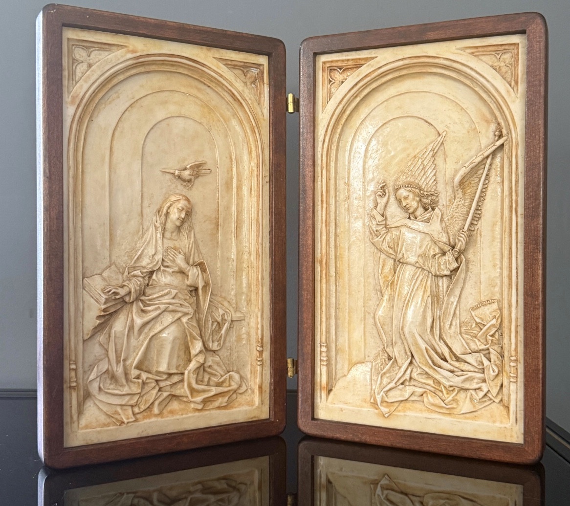 ENRIQUE OREJUDO ALONSO, DIPTYQUE ALBATRE DE "L'ANNONCIATION" XXEME