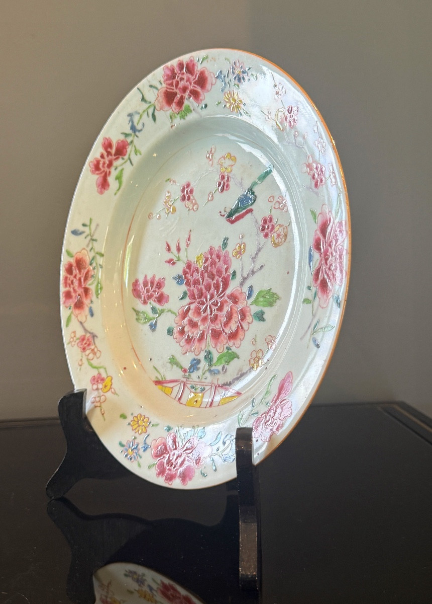 China, Porcelain Plate With Qianlong Enamels, 18th Century.-photo-2