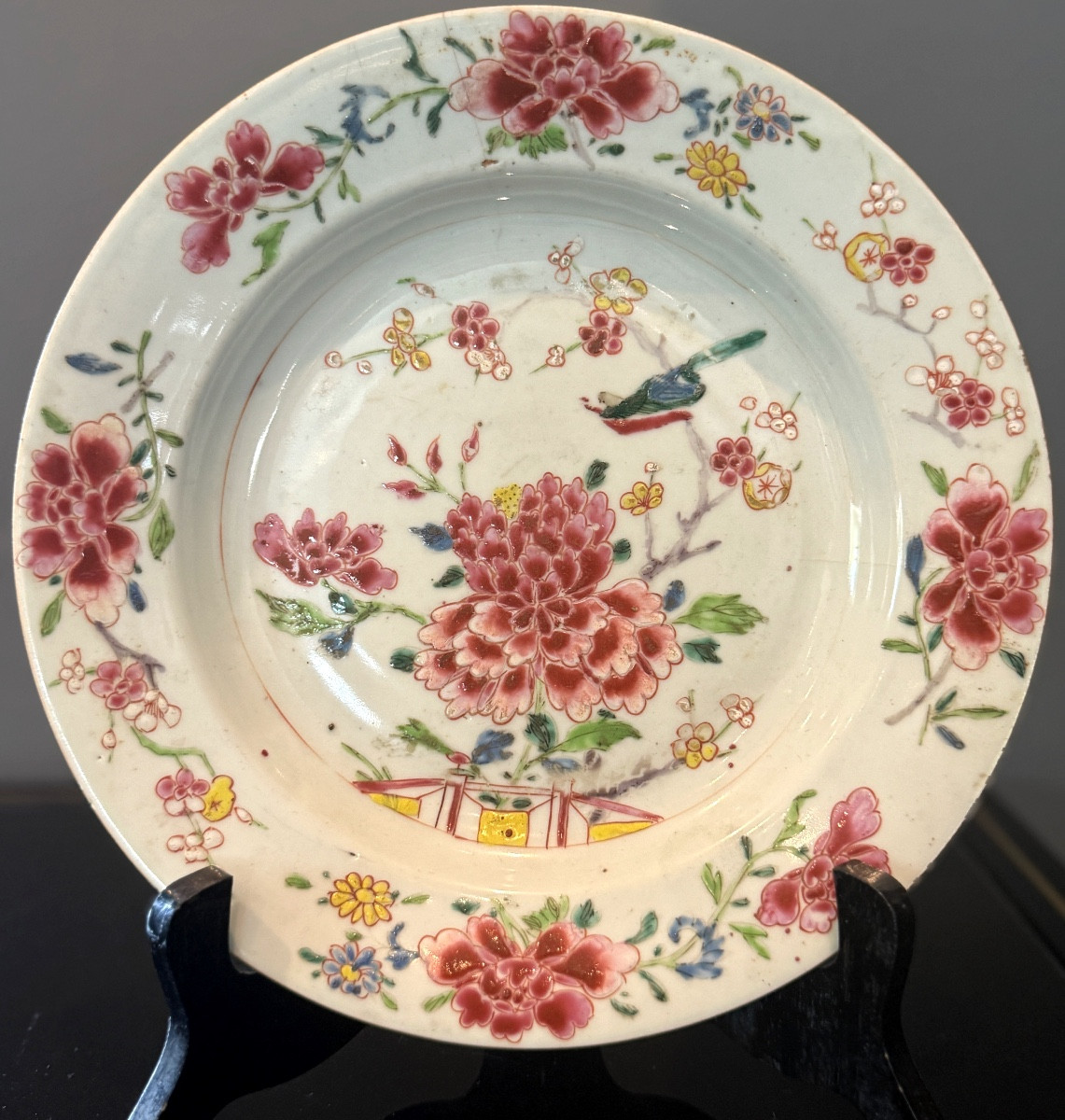 China, Porcelain Plate With Qianlong Enamels, 18th Century.-photo-4