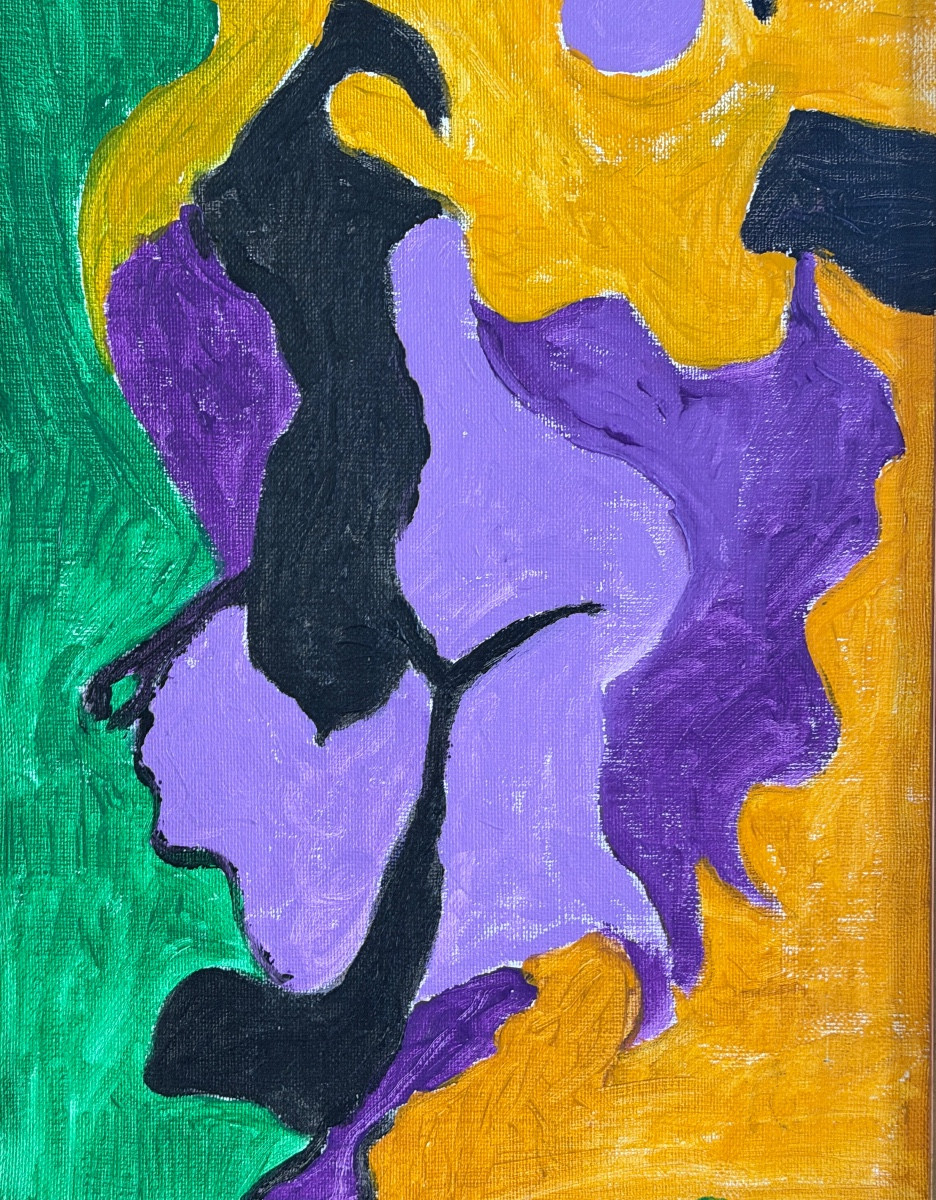 SERGE REGGIANI, ACRYLIQUE SUR TOILE "LA ROUILLE II" SIGNEE (1922 - 2004)-photo-2