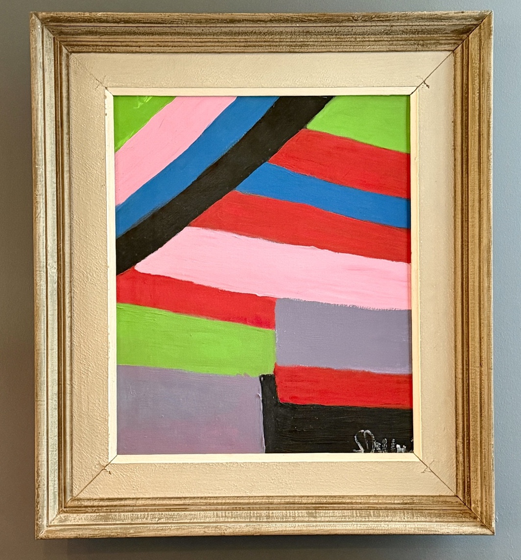 Serge Reggiani, Acrylic On Canvas "variable Geometry" Signed (1922 - 2004)  