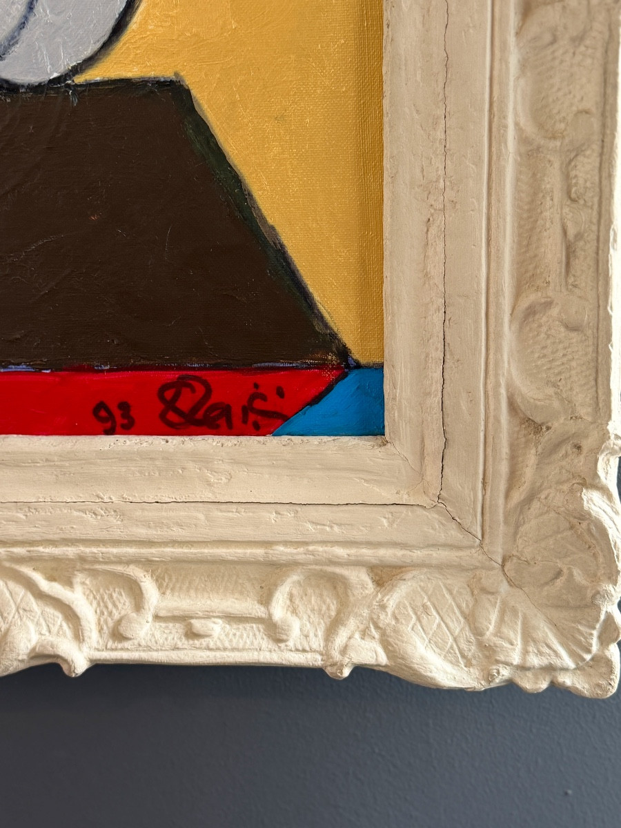 SERGE REGGIANI, ACRYLIQUE SUR TOILE "MATERNITE" SIGNEE (1922 - 2004)-photo-3