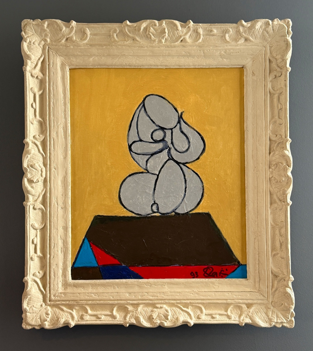 SERGE REGGIANI, ACRYLIQUE SUR TOILE "MATERNITE" SIGNEE (1922 - 2004)-photo-1